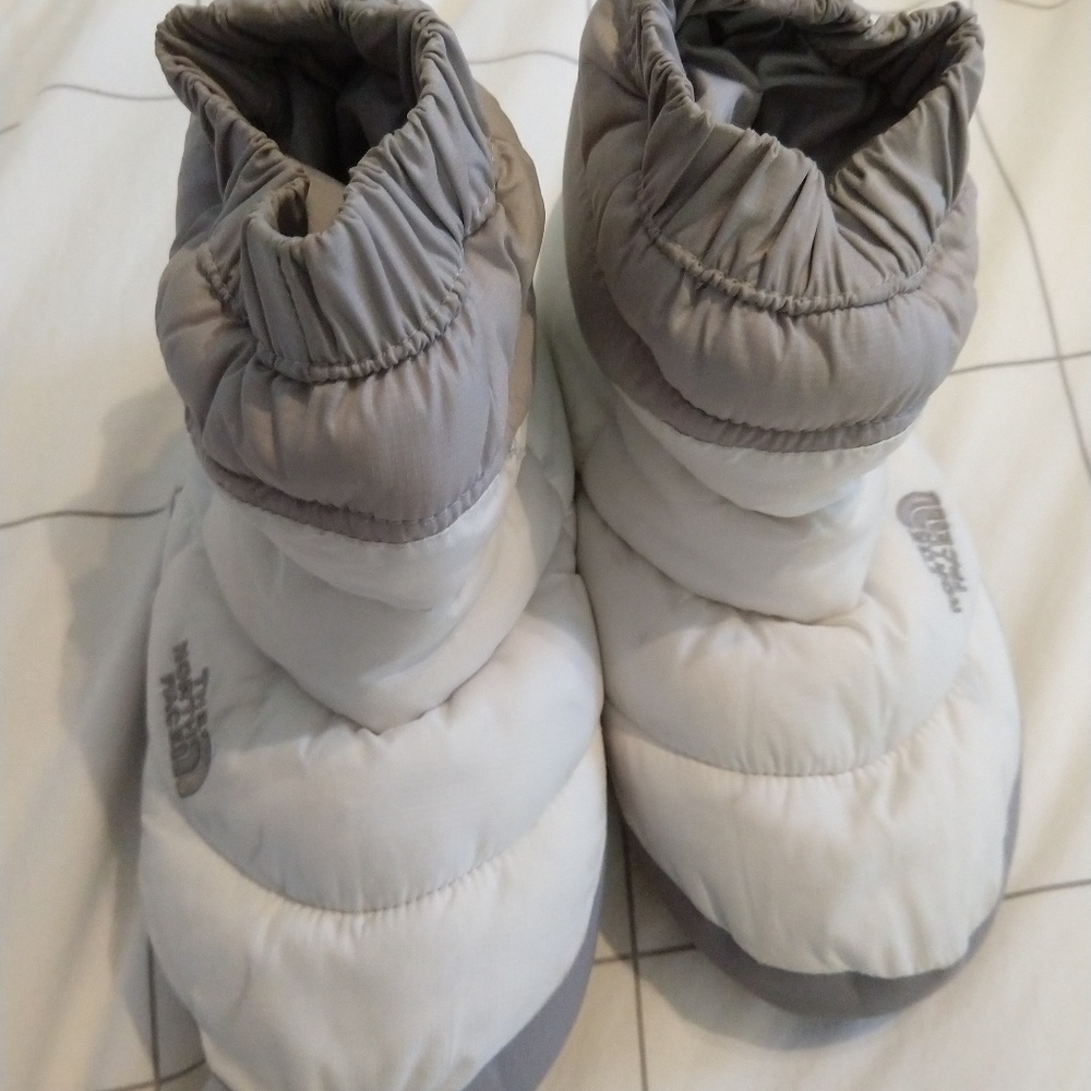 The North Face down slippers